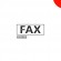 Клише штампа "Fax" (красное - среднее) с рамкой